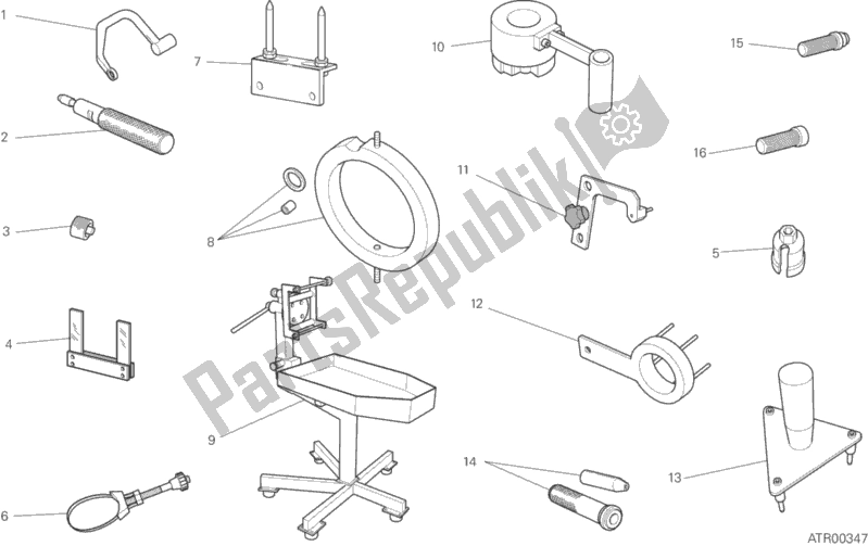 Tutte le parti per il 001 - Strumenti Di Servizio Per Officina del Ducati Diavel FL Thailand 1200 2018